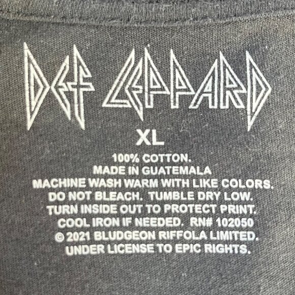 Def Leppard Graphic Band Tee Tshirt Size XL Black Leopard Design - Picture 7 of 7